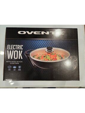 Ovente Electric Wok 13 Inch Diameter Non-Stick Coating New Sealed Box